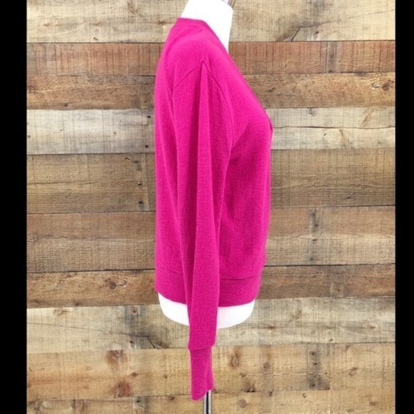 J.CREW Pink Textured Crepe Faux Wrap Top Size XS - Picture 3 of 6